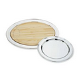 Reed & Barton The Benchmark Collection Oval Tray w/ Wooden Well